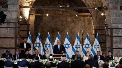 ישיבת הממשלה במנהרות הכותל. | AFP