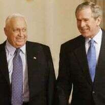 בוש ושרון. | רויטרס