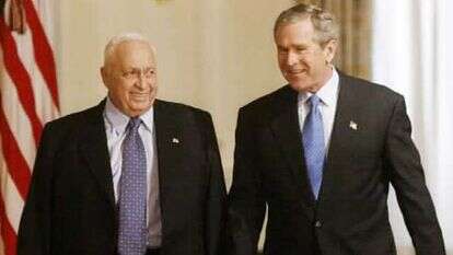 בוש ושרון. | רויטרס