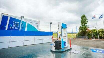 התחנה הראשונה לתדלוק במימן שנפתחה בישראל, בשנה שעברה. | עידן סבח