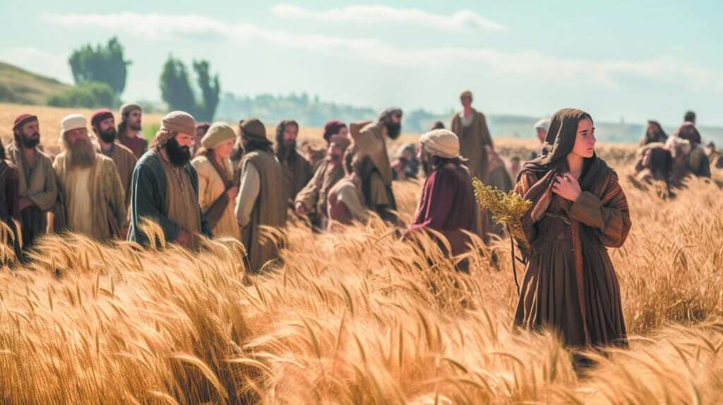 רות והקוצרים | הדמיית בינה מלאכותית