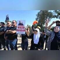 הפגנת תמיכה במחבל וליד דקה, שקראה לשחרורו מהכלא. | יוסי זליגר/TPS