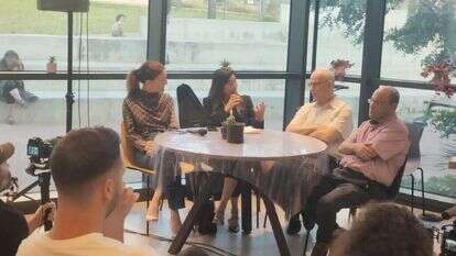 פאנל ב"כנס ירושלים למסורתיות" שהתקיים השבוע בירוחם. מימין: ניסים ליאון, מאיר בוזגלו, קרן אוזן וטל אוחנה. | תנועת תיקון