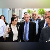 לוין וחיות בטקס חנוכת בית משפט השלום החדש בקצרין שברמת הגולן. | מיכאל גלעדי, פלאש 90