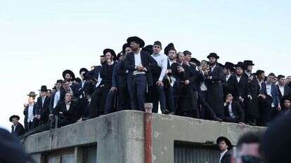 הלוויית הרב גרשון אדלשטיין. | AFP