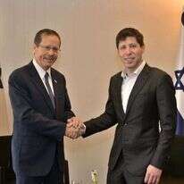 הנשיא הרצוג וסם אלטמן, מייסד OpenAi. | עמוס בן גרשום / לע״מ