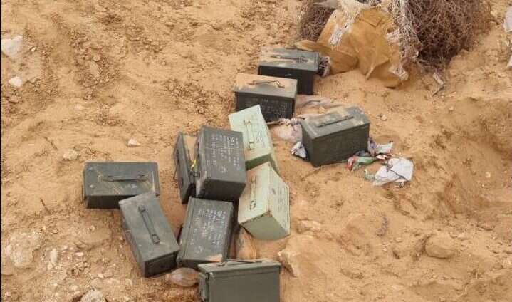 חלק מהתחמושת שנתפסה. | דוברות שב"כ