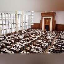 בית המדרש של ישיבת מיר־ברכפלד. | אהרון קרון, פלאש 90 בית המדרש של ישיבת מיר־ברכפלד. | אהרון קרון, פלאש 90