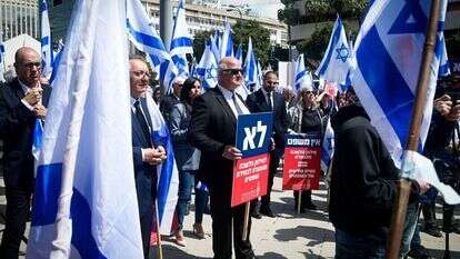 אנשי לשכת עורכי הדין מפגינים נגד הרפורמה המשפטית, מרץ 2023. | אבשלום ששוני, פלאש 90