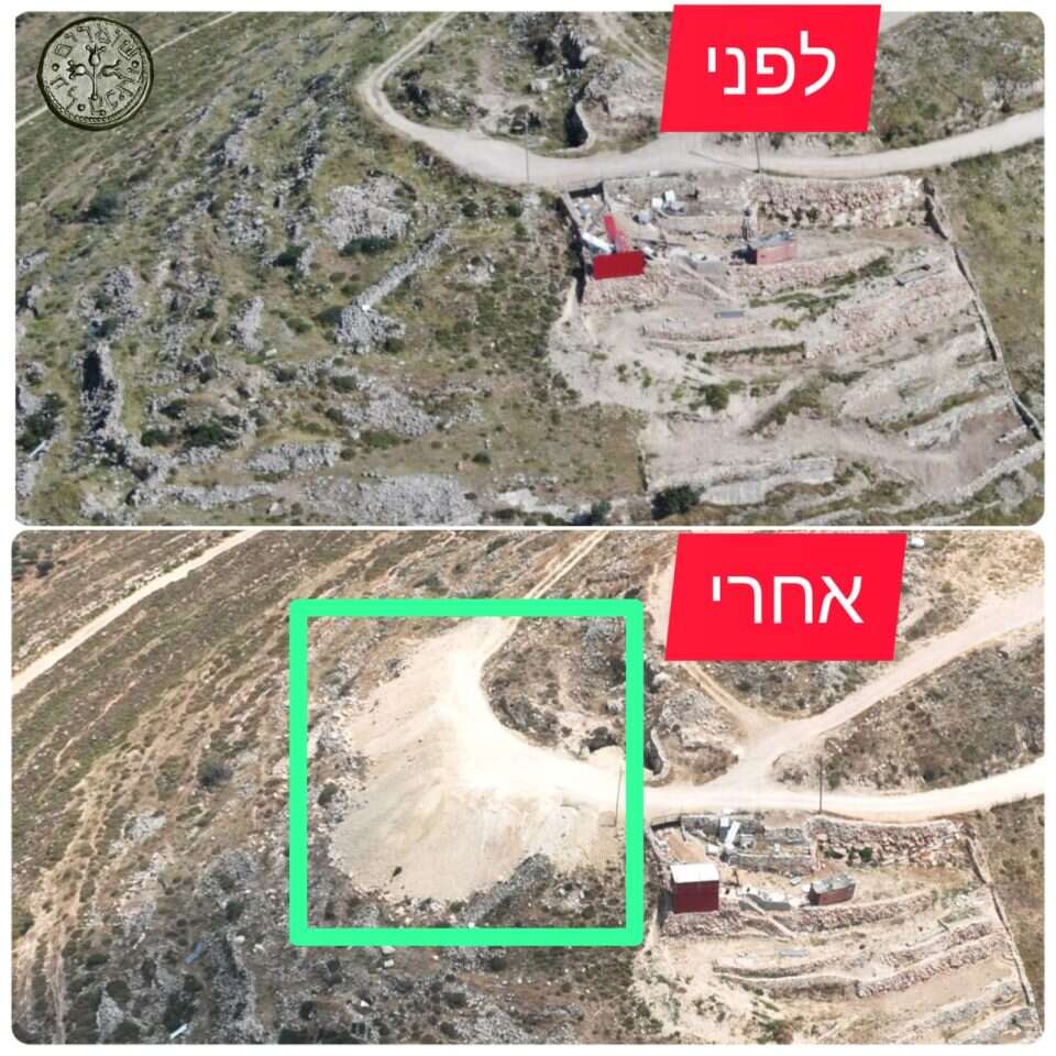 הרס האתר תל ארומה בשומרון. | שומרים על הנצח