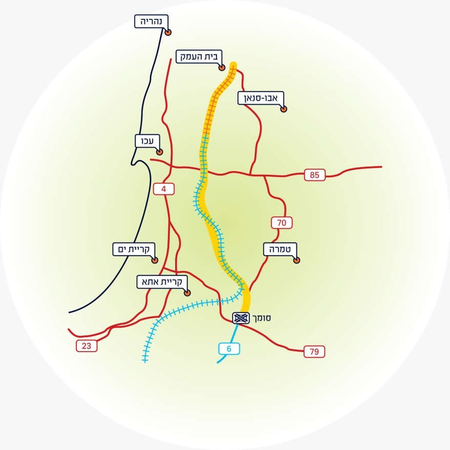 הארכת כביש 6 לצפון. הדמיה: משרד התחבורה
