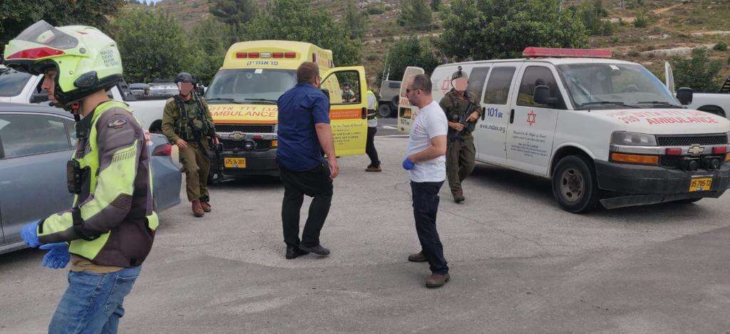 זירת הפיגוע סמוך לעלי. | תיעוד מבצעי מד"א