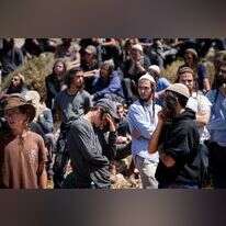 לוויית נחמן שמואל מורדוף שנרצח בפיגוע בעלי. | יונתן זינדל - פלאש 90