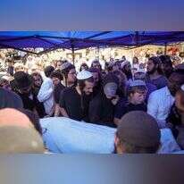 לוויית נחמן שמואל מורדוף שנרצח בפיגוע בעלי. | יונתן זינדל - פלאש 90