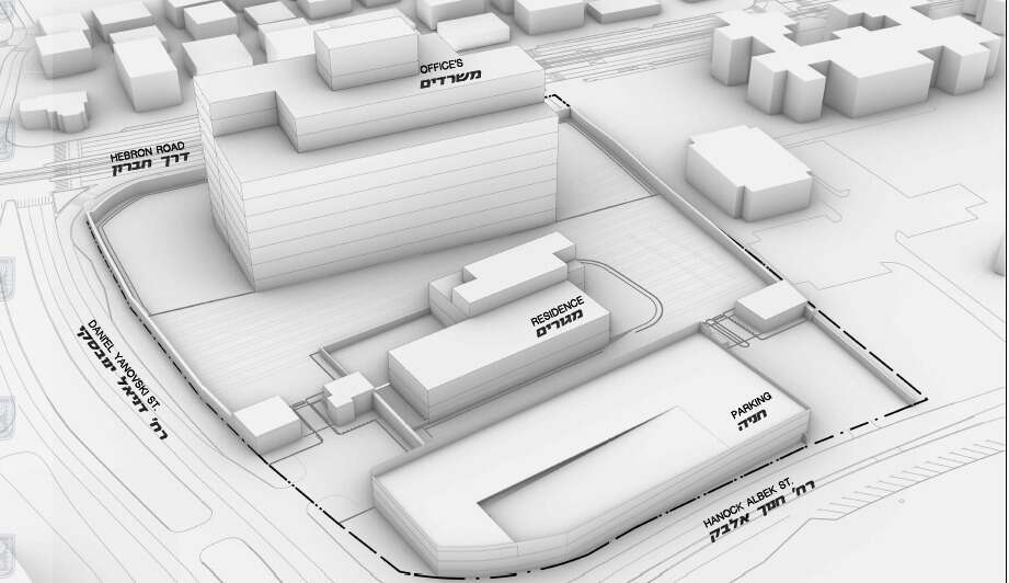 הדמיית מתחם השגרירות החדש בירושלים