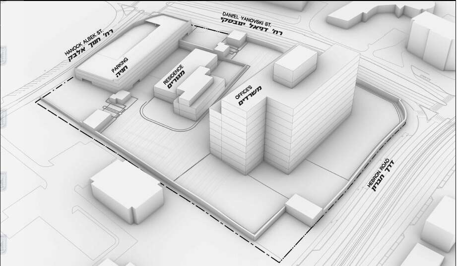 הדמיית מתחם השגרירות החדש בירושלים