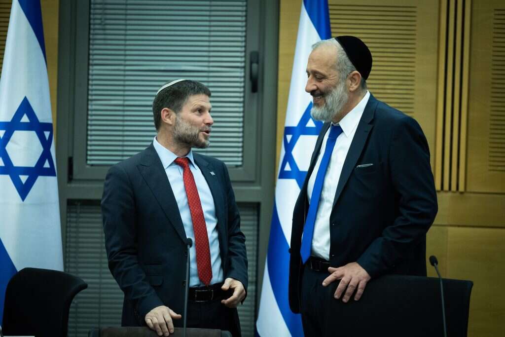 דרעי וסמוטריץ' בכנסת. | יונתן זינדל, פלאש 90