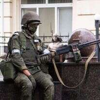 חייל של כוח וגנר בעיר רוסטוב לאחר שנכבשה בידי המורדים. | Roman ROMOKHOV AFP