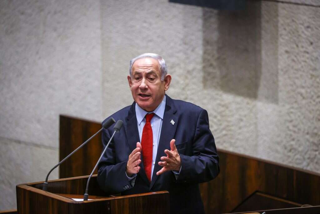 ראש הממשלה בנימין נתניהו במליאת הכנסת, היום. | נועם מושקוביץ, דוברות הכנסת