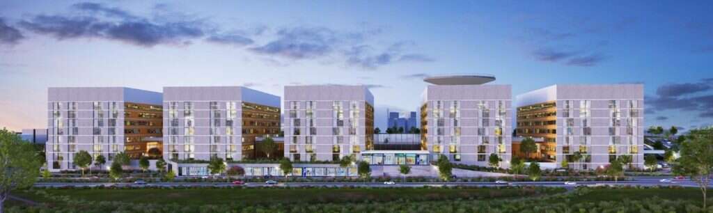 הדמיית בית החולים בבית שמש. קרדיט: קולקר קולקר אפשטיין אדריכלים