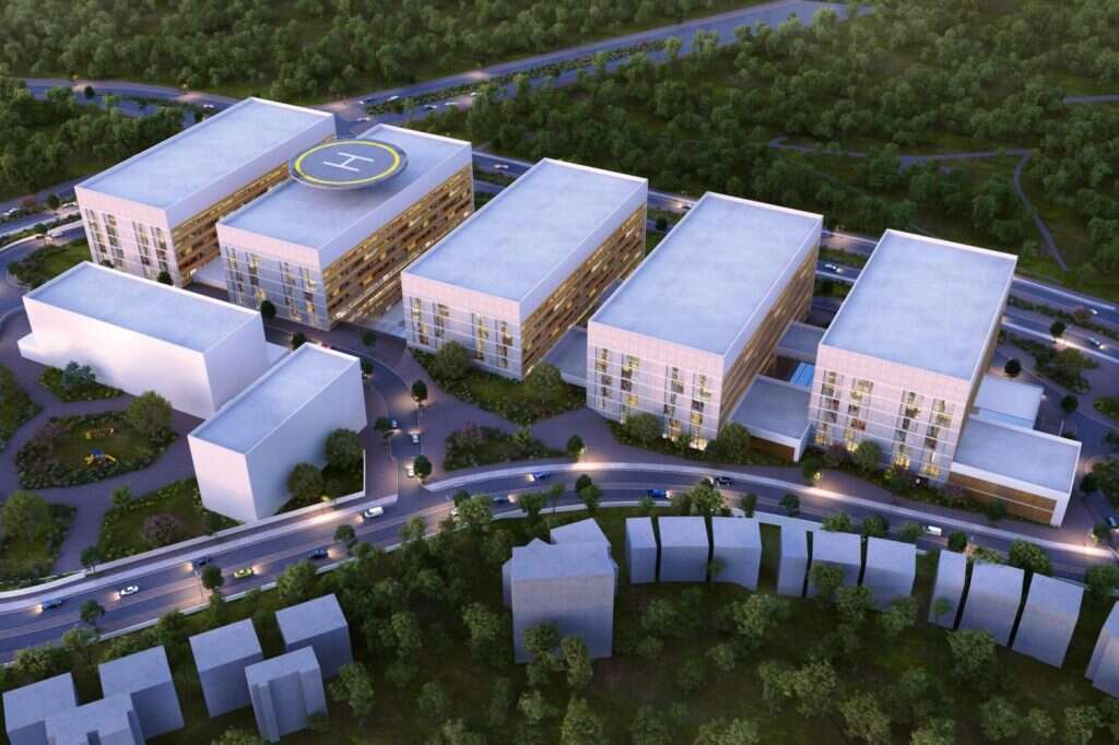 הדמיית בית החולים בבית שמש. קרדיט: קולקר קולקר אפשטיין אדריכלים