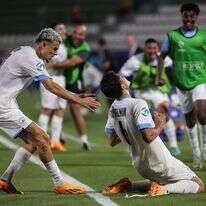 הישראלים חוגגים את שער הניצחון נגד צ'כיה, שלשום. | אסי קיפר ההתאחדות לכדורגל