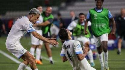 הישראלים חוגגים את שער הניצחון נגד צ'כיה, שלשום. | אסי קיפר ההתאחדות לכדורגל