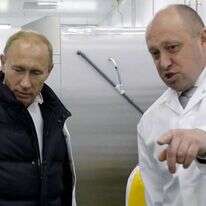 יבגני פריגוז'ין וולדימיר פוטין. | AFP