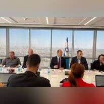 ניר ברקת במסיבת העיתונאים, השבוע בתל־אביב. | דוברות שר הכלכלה