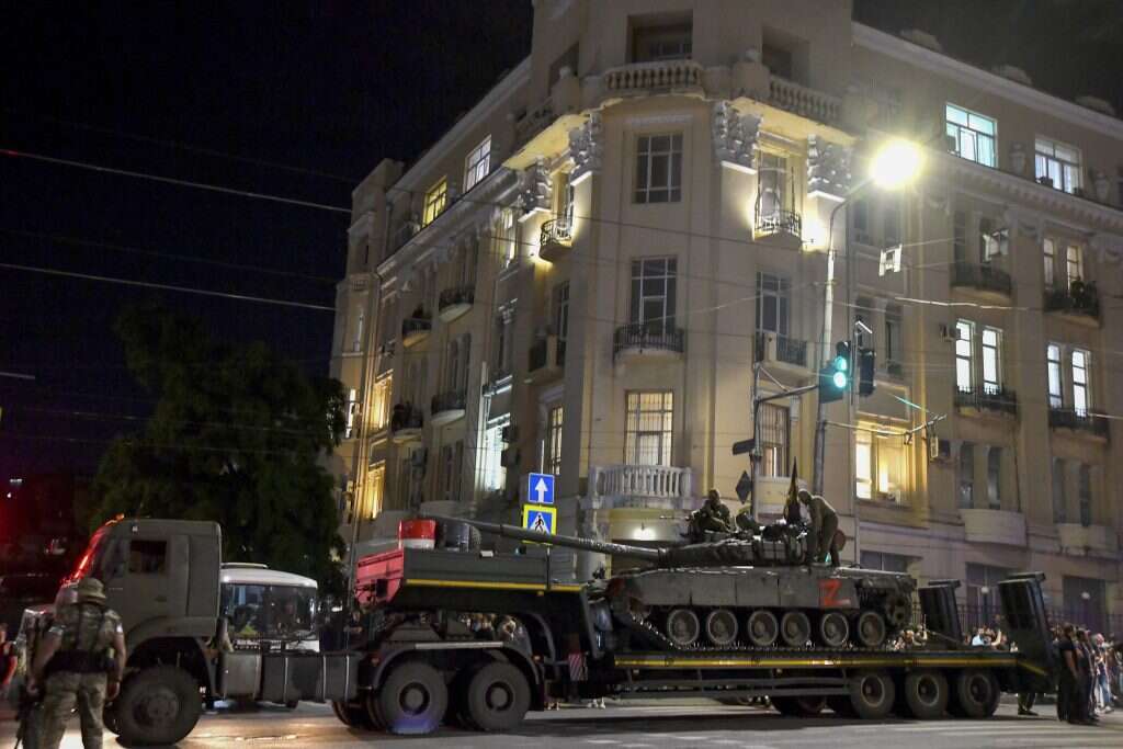 חיילי כוח וגנר בעיר רוסטוב, בשבוע שעבר. | אי.פי.איי