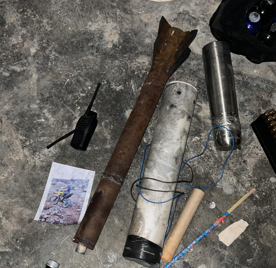 אמצעי הלחימה שנתפסו בפעילות כוחות צה"ל בג'נין, היום. | דובר צה"ל