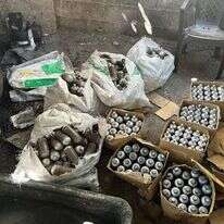 חלק מהמטענים שנתפסו בג'נין, במהלך מבצע "בית וגן". | דובר צה"ל