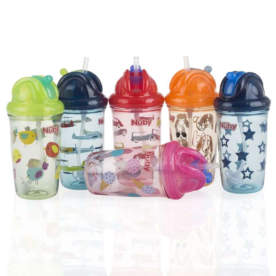 כוס אימון עם קשית ומשקולת מתהפכת, מבית NUBY | יחצ חול