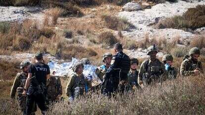 זירת הפיגוע ליד קדומים. | הלל מאייר, פלאש 90