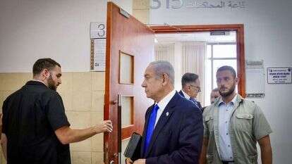 נתניהו בבית המשפט בירושלים, השבוע. | מרק ישראל סלם