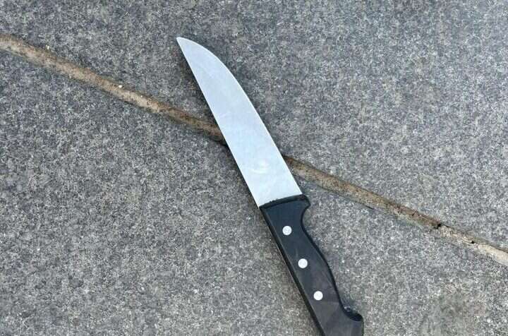 סכין ששימשה בפיגוע דקירה, ארכיון. | דוברות משטרת ישראל