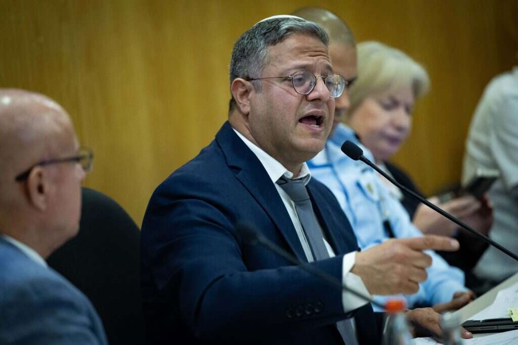 השר לביטחון לאומי איתמר בן גביר. | יונתן זינדל, פלאש 90 השר לביטחון לאומי איתמר בן גביר. | יונתן זינדל, פלאש 90