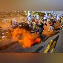 חסימת כביש מס' 1. | חיים גולדברג, פלאש 90 חסימת כביש מס' 1. | חיים גולדברג, פלאש 90