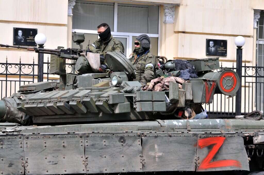 טנק של שכירי החרב של קבוצת וגנר נוסע בעיר רוסטוב על הדון במהלך המרד הקצר שביצעו ברוסיה. | גטי אימג'ס