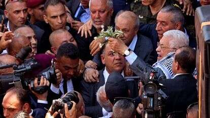 אבו מאזן מבקר בג'נין, יולי 23'. | AFP