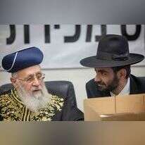 שר הדתות מיכאל מלכיאלי והראשון לציון, הרב יצחק יוסף. | יונתן זינדל, פלאש 90