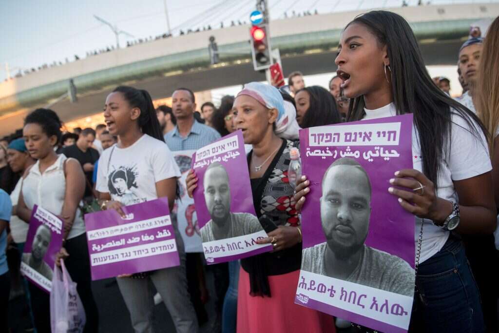 מחאת יוצאי אתיופיה. | יונתן זינדל, פלאש 90