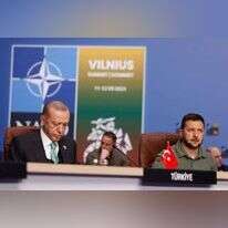 ארדואן וזלנסקי בוועידת נאט"ו, השבוע בווילנה. | איי.אף.פי