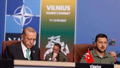 ארדואן וזלנסקי בוועידת נאט"ו, השבוע בווילנה. | איי.אף.פי