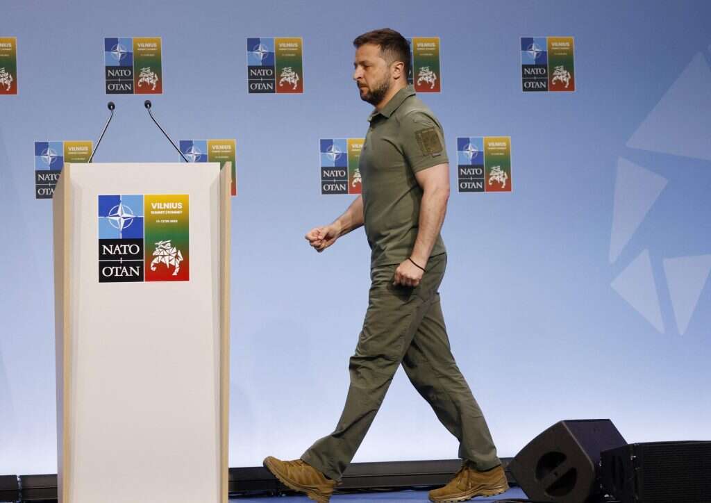 ז'לנסקי בפסגת נאט"ו. | AFP