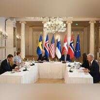 ביידן נפגש עם מנהיגי מדינות סקנדינביה בסיום פסגת נאט"ו. | AFP