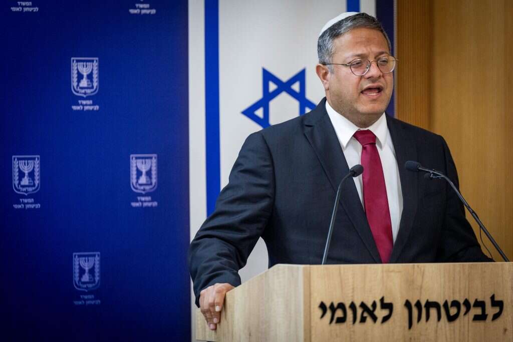 השר לביטחון לאומי, איתמר בן גביר. | יונתן זינדל, פלאש 90