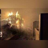 השרפה בחוות הסוסים בכפר שמאי. | באדיבות החווה