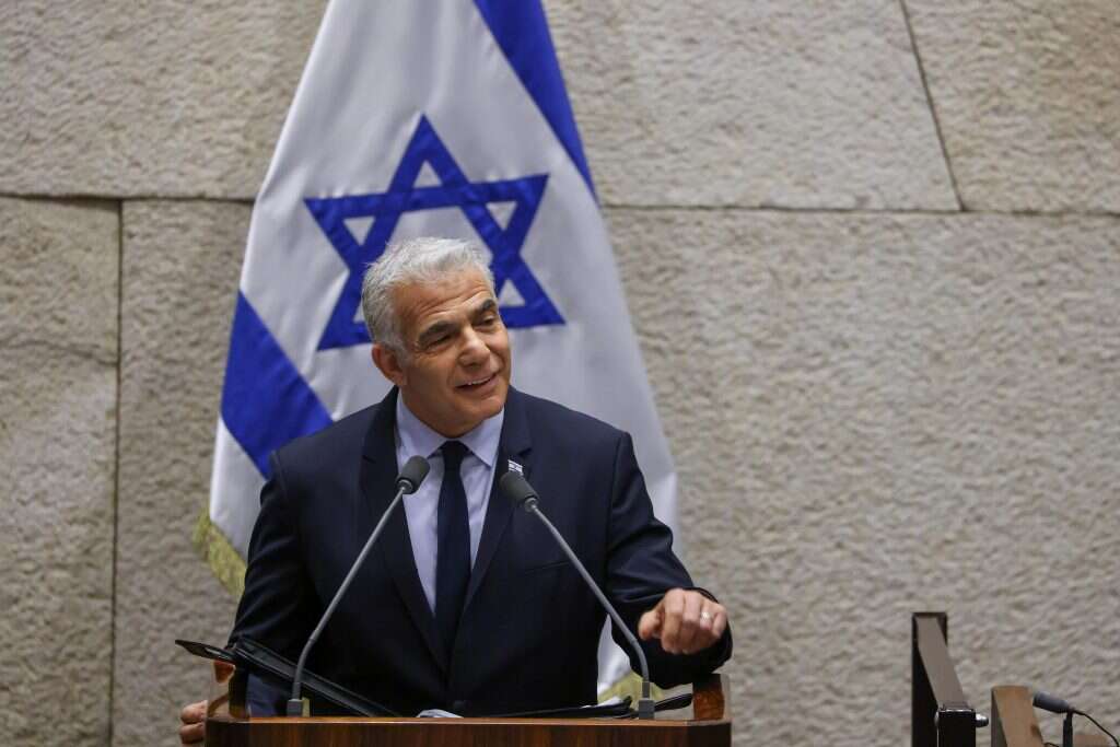 יאיר לפיד בפתיחת הדיונים הסופיים על עילת הסבירות בכנסת. | נועם מושקוביץ, דוברות הכנסת