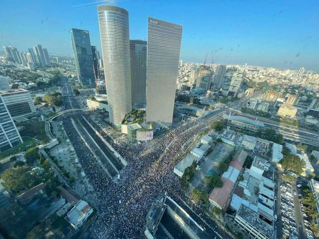 הפגנת הימין בתל אביב. | ברק גלבוע/TPS